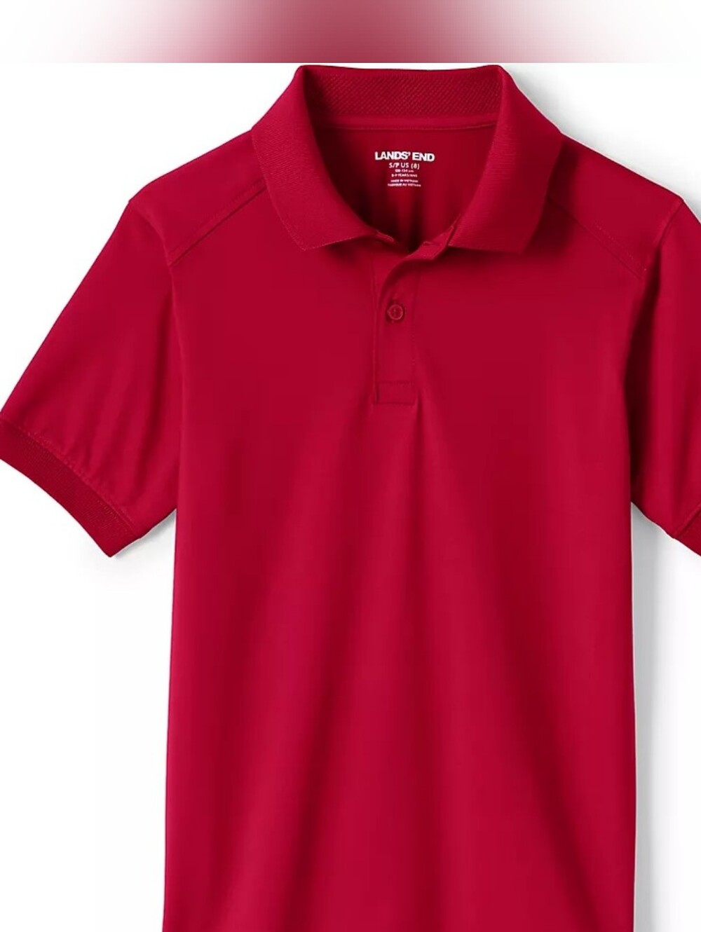 Lands' End Boys' Polo in Burgundy Red